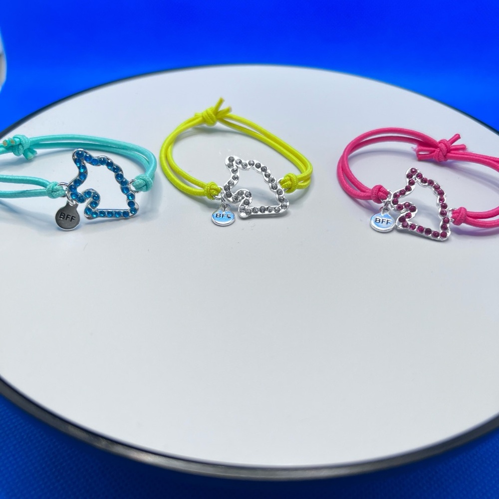 NWOT - 3 Unicorn BFF Bracelets with Rhinestones!!!!